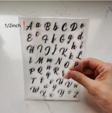 Silicone Clear Alphabet Stamp With Acrylic Pad