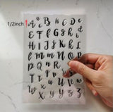 Silicone Clear Alphabet Stamp With Acrylic Pad