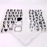 Silicone Clear Alphabet Stamp With Acrylic Pad