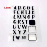 Silicone Clear Alphabet Stamp With Acrylic Pad